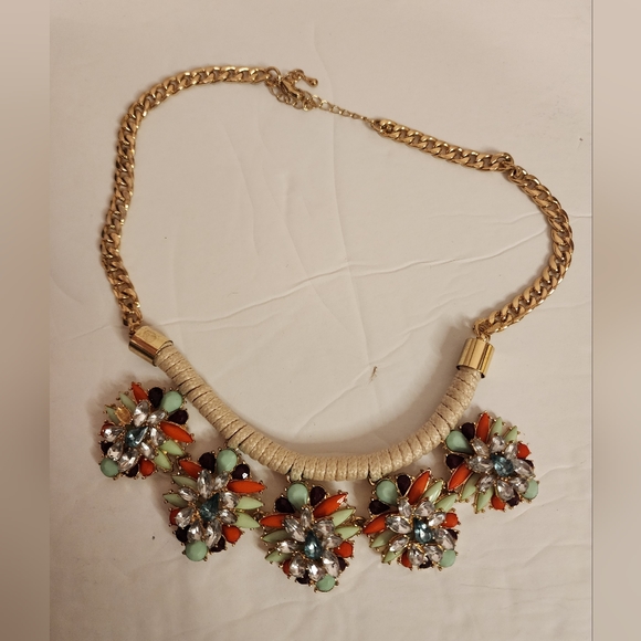 Treska Cord Multicolor Statement Necklace - Picture 2 of 4